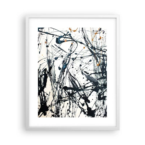 Affiche dans un cadre blanc - Poster - Abstraction expressionniste - 40x50 cm