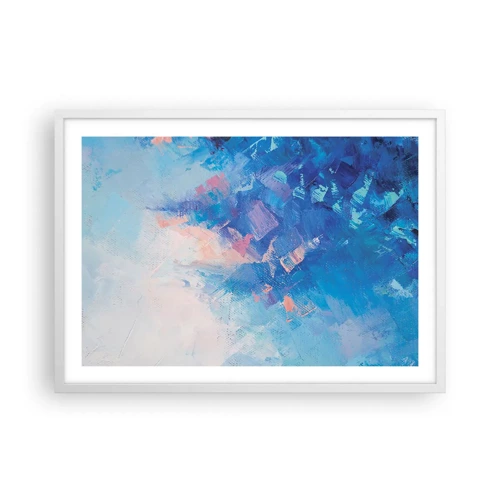 Affiche dans un cadre blanc - Poster - Abstraction hivernale - 70x50 cm