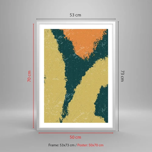 Affiche dans un cadre blanc - Poster - Abstraction – mouvement lent - 50x70 cm