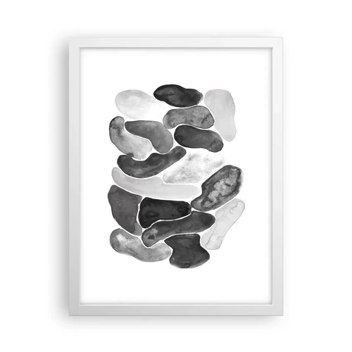Affiche dans un cadre blanc - Poster - Abstraction rocheuse - 30x40 cm