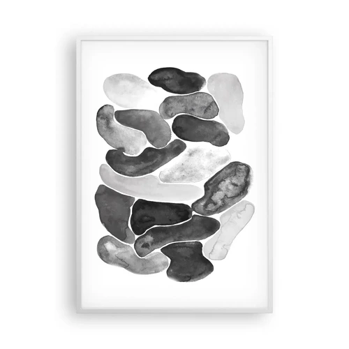Affiche dans un cadre blanc - Poster - Abstraction rocheuse - 70x100 cm