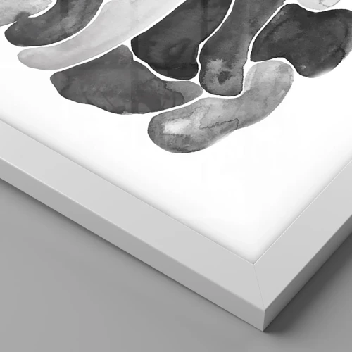 Affiche dans un cadre blanc - Poster - Abstraction rocheuse - 70x100 cm