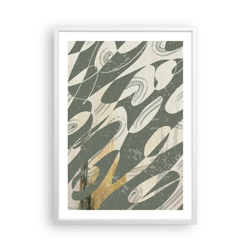 Affiche dans un cadre blanc - Poster - Abstraction rythmique - 50x70 cm