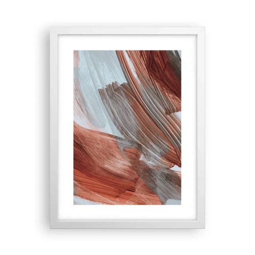 Affiche dans un cadre blanc - Poster - Abstraction venteuse et automnale - 30x40 cm