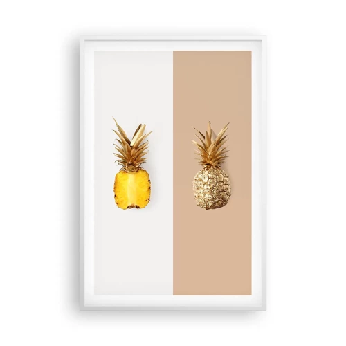 Affiche dans un cadre blanc - Poster - Ananas pour nous - 61x91 cm