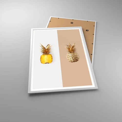 Affiche dans un cadre blanc - Poster - Ananas pour nous - 61x91 cm