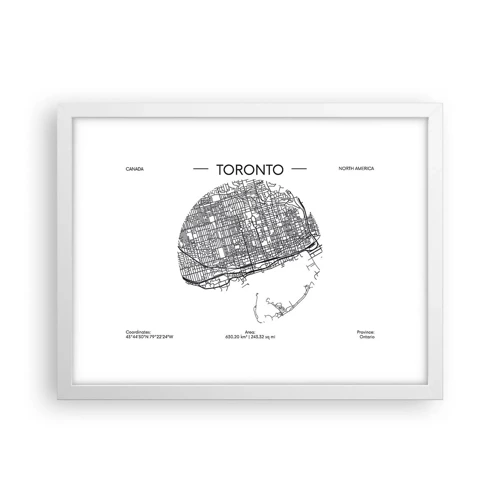 Affiche dans un cadre blanc - Poster - Anatomie de Toronto - 40x30 cm