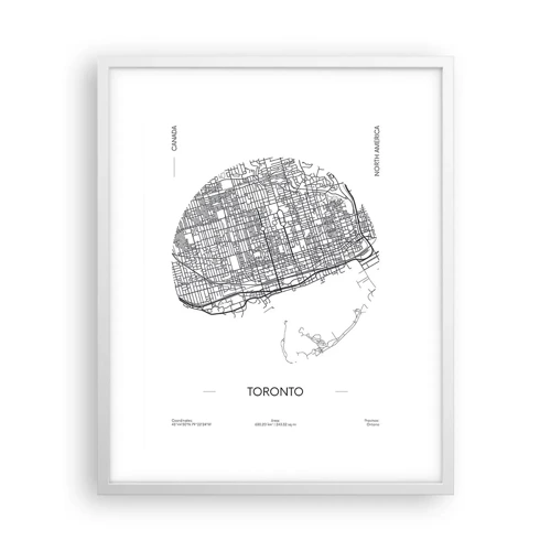 Affiche dans un cadre blanc - Poster - Anatomie de Toronto - 40x50 cm