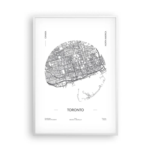 Affiche dans un cadre blanc - Poster - Anatomie de Toronto - 70x100 cm