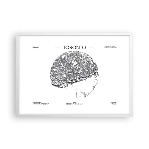 Affiche dans un cadre blanc - Poster - Anatomie de Toronto - 70x50 cm