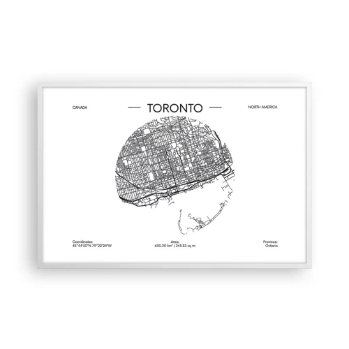 Affiche dans un cadre blanc - Poster - Anatomie de Toronto - 91x61 cm