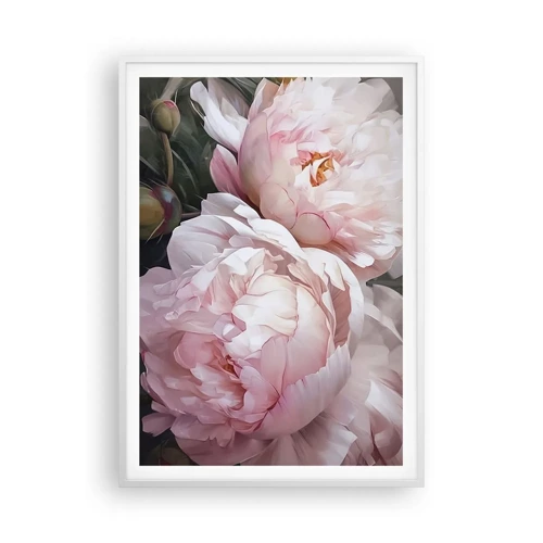 Affiche dans un cadre blanc - Poster - Arrêté en pleine floraison - 70x100 cm