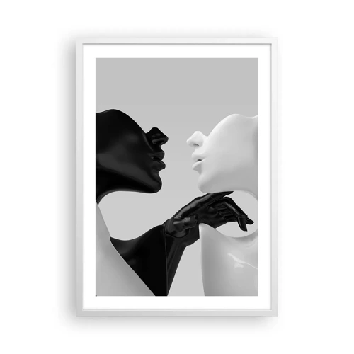 Affiche dans un cadre blanc - Poster - Attraction - désir - 50x70 cm