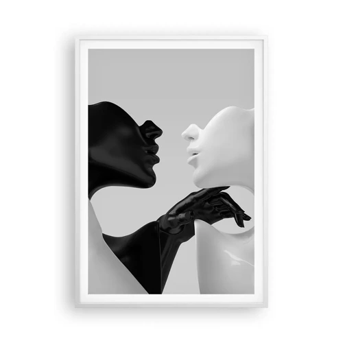 Affiche dans un cadre blanc - Poster - Attraction - désir - 70x100 cm