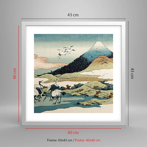 Affiche dans un cadre blanc - Poster - Avec une âme japonnaise - 40x40 cm