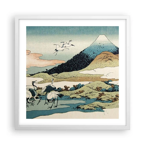 Affiche dans un cadre blanc - Poster - Avec une âme japonnaise - 50x50 cm