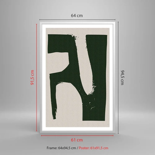 Affiche dans un cadre blanc - Poster - Baies blanches - 61x91 cm