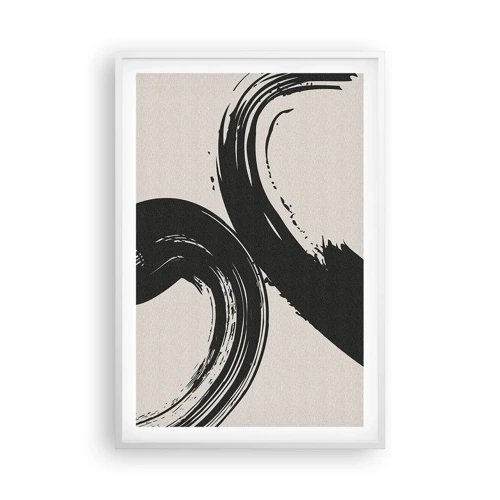 Affiche dans un cadre blanc - Poster - Balayage circulaire - 61x91 cm