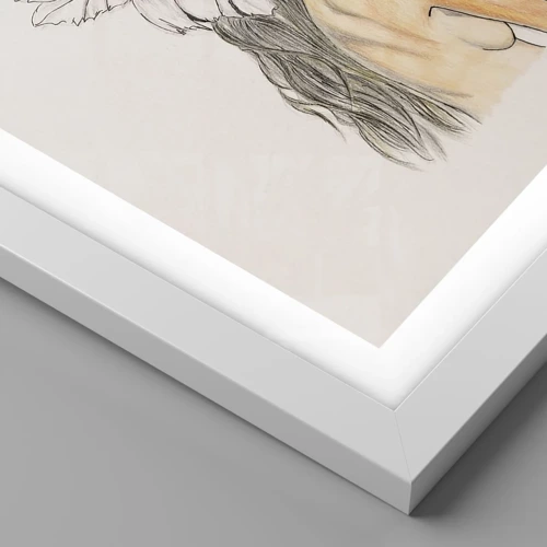 Affiche dans un cadre blanc - Poster - Beauté couronnée - 40x40 cm