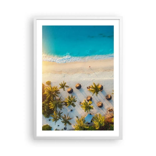 Affiche dans un cadre blanc - Poster - Bienvenue au paradis - 50x70 cm