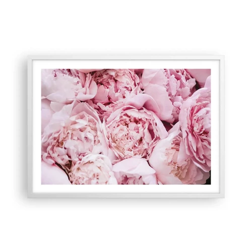 Affiche dans un cadre blanc - Poster - Caliné et parfumé - 70x50 cm