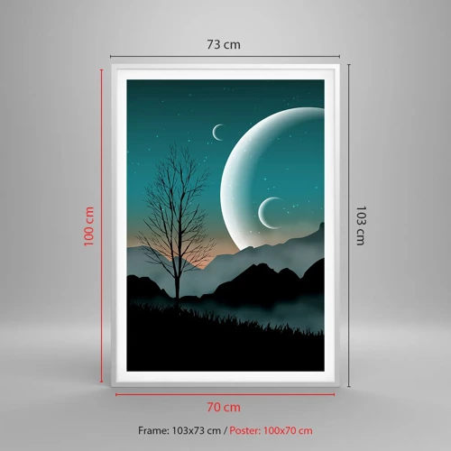 Affiche dans un cadre blanc - Poster - Carnaval de la nuit étoilée - 70x100 cm