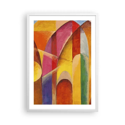 Affiche dans un cadre blanc - Poster - Cathédrale du soleil - 50x70 cm