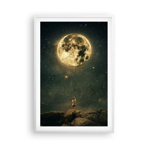 Affiche dans un cadre blanc - Poster - Celui qui a volé la lune - 61x91 cm