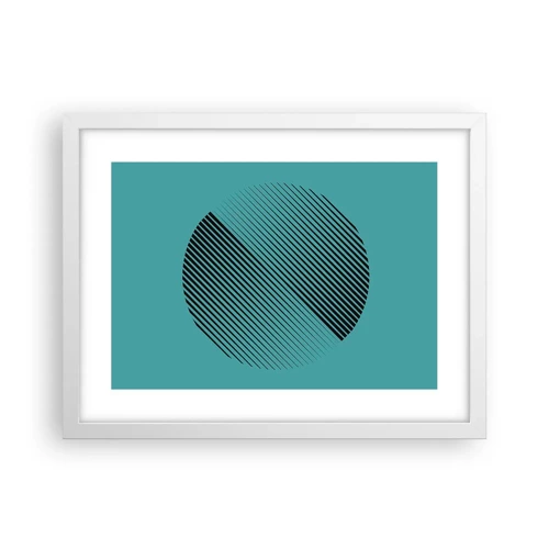 Affiche dans un cadre blanc - Poster - Cercle – une variation géométrique - 40x30 cm