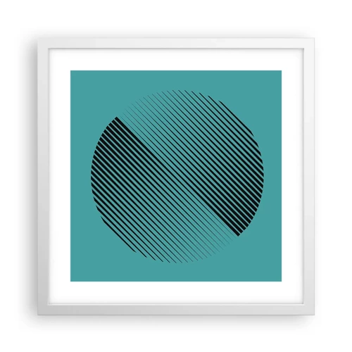 Affiche dans un cadre blanc - Poster - Cercle – une variation géométrique - 40x40 cm
