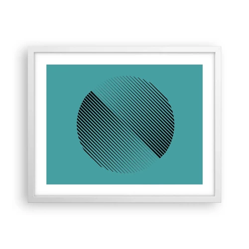 Affiche dans un cadre blanc - Poster - Cercle – une variation géométrique - 50x40 cm