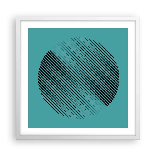 Affiche dans un cadre blanc - Poster - Cercle – une variation géométrique - 50x50 cm