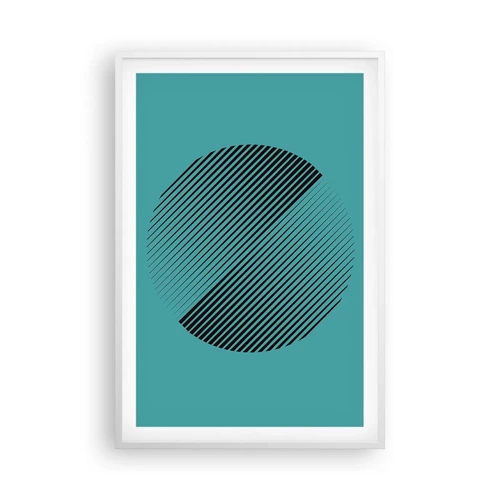 Affiche dans un cadre blanc - Poster - Cercle – une variation géométrique - 61x91 cm