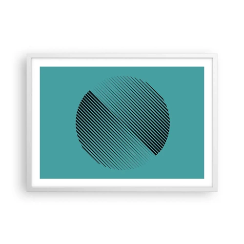 Affiche dans un cadre blanc - Poster - Cercle – une variation géométrique - 70x50 cm