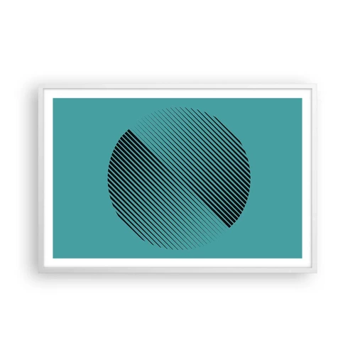 Affiche dans un cadre blanc - Poster - Cercle – une variation géométrique - 91x61 cm