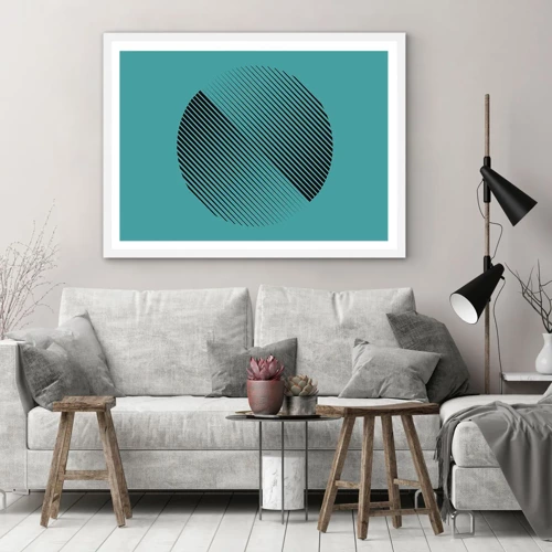 Affiche dans un cadre blanc - Poster - Cercle – une variation géométrique - 91x61 cm
