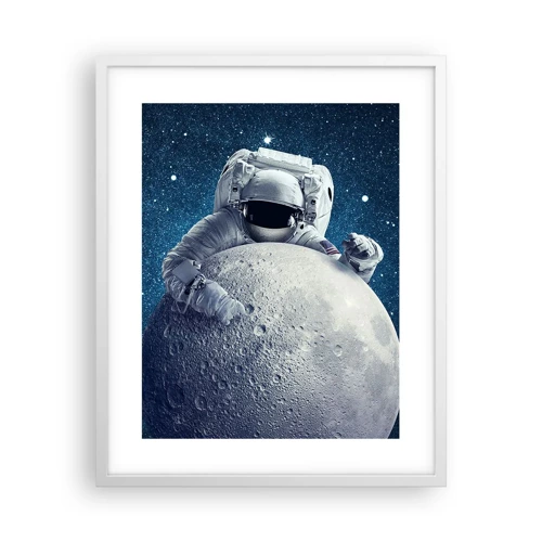 Affiche dans un cadre blanc - Poster - Comique de l'espace - 40x50 cm