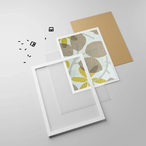Affiche dans un cadre blanc - Poster - Composition en plein soleil - 61x91 cm