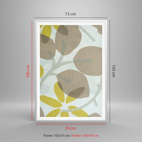 Affiche dans un cadre blanc - Poster - Composition en plein soleil - 70x100 cm