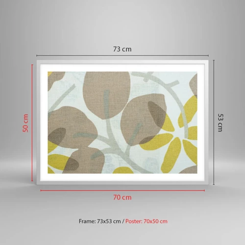 Affiche dans un cadre blanc - Poster - Composition en plein soleil - 70x50 cm