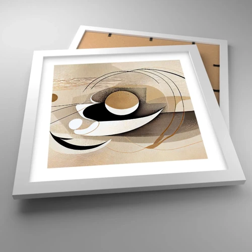 Affiche dans un cadre blanc - Poster - Composition : l'essence des choses - 30x30 cm