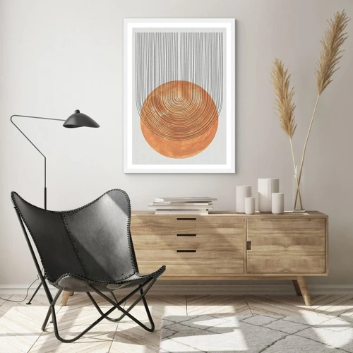 Affiche dans un cadre blanc - Poster - Composition solaire - 50x70 cm