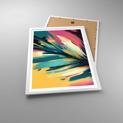 Affiche dans un cadre blanc - Poster - Composition – une explosion de joie - 50x70 cm