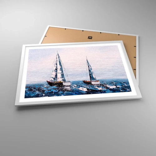 Affiche dans un cadre blanc - Poster - Confrérie du vent - 70x50 cm