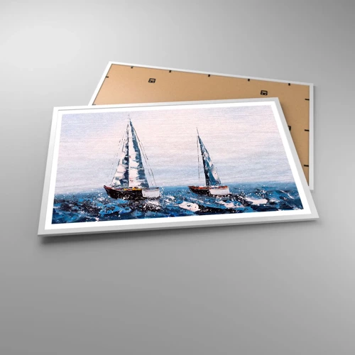 Affiche dans un cadre blanc - Poster - Confrérie du vent - 91x61 cm