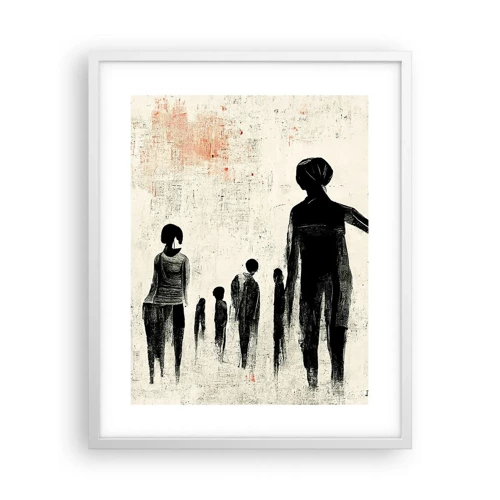 Affiche dans un cadre blanc - Poster - Contre la solitude - 40x50 cm