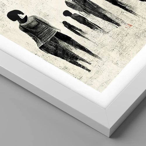 Affiche dans un cadre blanc - Poster - Contre la solitude - 50x40 cm