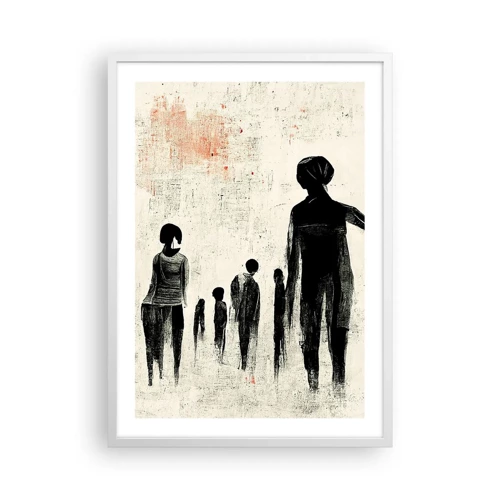 Affiche dans un cadre blanc - Poster - Contre la solitude - 50x70 cm