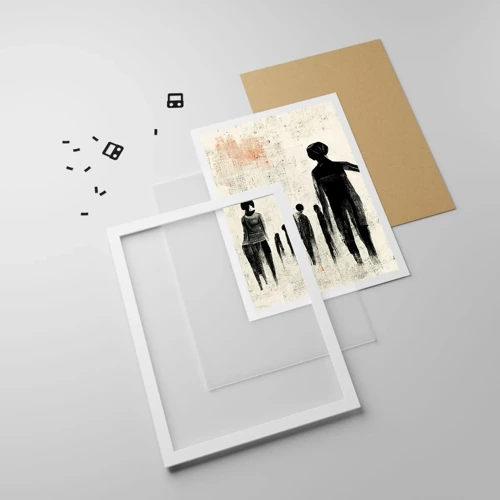 Affiche dans un cadre blanc - Poster - Contre la solitude - 61x91 cm
