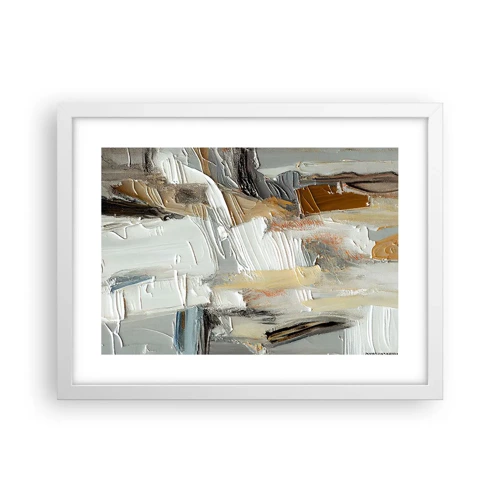 Affiche dans un cadre blanc - Poster - Couches colorées - 40x30 cm